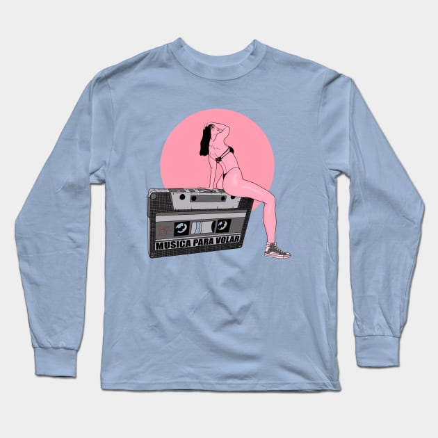 Musica para volar! Long Sleeve T-Shirt by Roce Arte